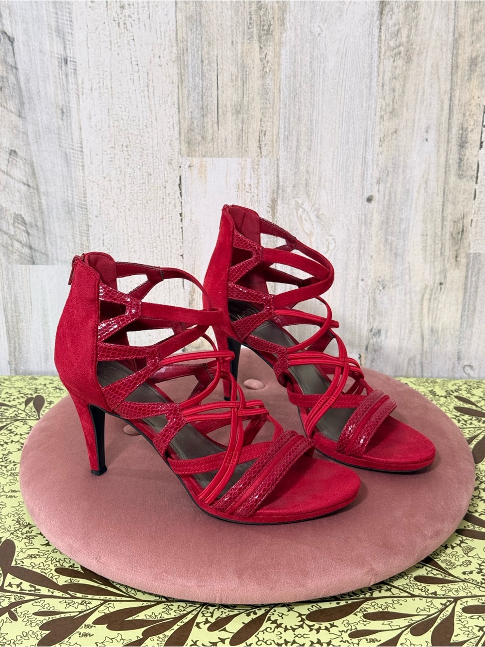 Impo Red Strappy 4” High Heels - Picture 6 of 12
